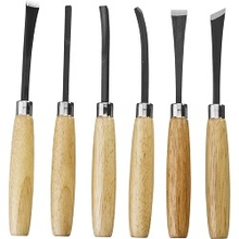 STAYER Набор: Резцы фигурные, с деревянной ручкой, 6шт [1832-H6]