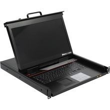 ProCase E1708HD Консоль однорельсовая , КВМ 8 порт, LCD 17'', single rail console KVM 8 port, LCD D-Sub, USB, разрешение 1920*1080, 8 кабелей