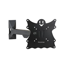 Kromax CASPER-203 black, Кр. стал. наст. для TV 20"-43", max 30 кг, 4 ст св., нак. +5°-15°, пов. 90°, от ст. 57-307 мм, max VESA 200x200 мм.