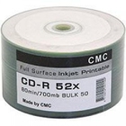 Диски CMC CD-R 80 52x Bulk/50 Full Ink Print 