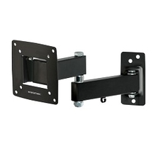 Kromax OPTIMA-104 black {Кронштейн для LED/LCD телевизоров 10"-28", max 25 кг, настенный, 3 ст свободы, наклон +5°-12°, поворот ±90°, от стены 68.5-322 мм, max VESA 100x100 мм}