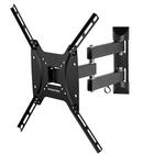 Kromax OPTIMA-404 black {Кронштейн для LED/LCD телевизоров 15"-55", max 25 кг, настенный, 5 ст свободы, наклон +5°-12°, поворот ±90°, от стены 68.5-322 мм, max VESA 400x400 мм}