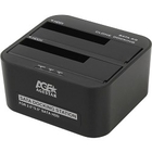 AgeStar 3UBT6(6G)(BLACK)  USB 3.0 Докстанция 2x2.5"/3.5" SATA HDD/SSD AgeStar 3UBT6-6G, пластик, черный, UASP, Clone