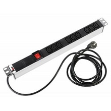 ЦМО Блок розеток Rem-16 с выкл., 9 IEC 60320 C13, 16A, алюм., 19", шнур 3 м. (R-16-9C13-V-440-3)