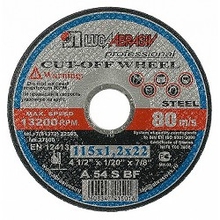 ЛУГА Круг отрезной абразивный по металлу для УШМ, 115х1,6х22,2мм [3612-115-1.6]