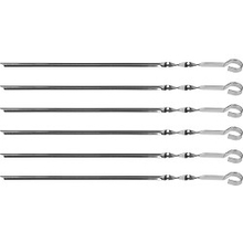 Шампуры GRINDA "BARBECUE", угловые, в чехле, 450мм, 6шт [427750]