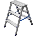 СИБИН Лестница-стремянка двухсторонняя алюминиевая, 3 ступени [38825-03]