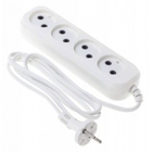 BURO Сетевой удлинитель 4 розетки, 1.5 метра, (BU-PSL4.1/W), белый (пакет ПЭ) {475342}