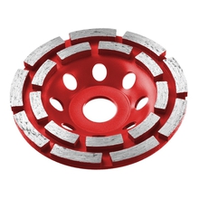 Чашка алмазная шлифовальная по бетону ЗУБР "МАСТЕР" сегментная двухрядная, 125мм [33376-125]