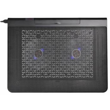 BURO Подставка для ноутбука 17"398x300x29mm 2xUSB 2x 140mmFAN 926г металлическая сетка/пластик черный (BU-LCP170-B214)