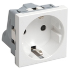 Iek (CKK-40D-RSZB2-K01-K) РКС-20-30-П-К Розетка с з/к 2к (на 2 модуля) ПРАЙМЕР белая