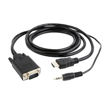 Cablexpert Кабель HDMI-VGA 19M/15M + 3.5Jack, 10м, черный, позол.разъемы, пакет (A-HDMI-VGA-03-10M) Cablexpert Кабель HDMI-VGA 19M/15M + 3.5Jack, 10м, черный, позол.разъемы, пакет (A-HDMI-VGA-03-10M)