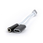 Cablexpert Переходник USB Type-C/Jack3.5 F+ Type-C F, черный, блистер (CCA-UC3.5F-02)