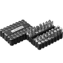 STAYER Набор, Master 26085-H33: Биты Cr-V, с магнитным адаптером, в ударопрочном держателе, 33 предмета [26085-H33]