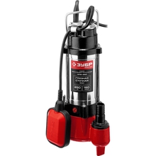 ЗУБР [НПФ-250] Насос фекальный погружной { 250 Вт, пропускная способность 150 л/мин, напор 7,5 м, чугунный корпус, с поплавком }