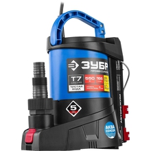 ЗУБР Профессионал [НПЧ-Т7-550] Насос Т7 АкваСенсор погружной { дренажный для чистой воды, 550 Вт, мин. уровень 1 мм, 166 л/мин, напор 8 м, провод 10 м }