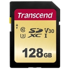 SecureDigital 128Gb Transcend TS128GSDC500S {SDXC Class 10, UHS-I U3, MLC}