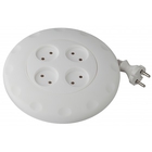 ЭРА Б0019041 Удлинитель-рулетка UR-4-7m-W Calypso без заземления белый 4 гнезда 7 м {полипропилен, 2х0,75 мм2}