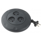 ЭРА Б0019039 Удлинитель-рулетка UR-3-3m-B Calypso без заземления черный 3 гнезда 3 м {полипропилен, 2х0,75 мм2}