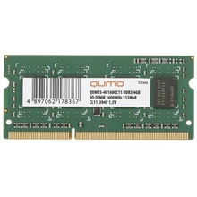 QUMO DDR3 SODIMM 4GB QUM3S-4G1600C11 PC3-12800, 1600MHz