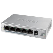 ZYXEL GS1005HP-EU0101F PoE+ коммутатор GS1005HP, 5xGE (4xPoE+), настольный, металлический, бесшумный, бюджет PoE 60 Вт ZYXEL GS1005HP-EU0101F PoE+ коммутатор GS1005HP, 5xGE (4xPoE+), настольный, металлический, бесшумный, бюджет PoE 60 Вт