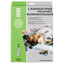 Cactus Пленка для ламинирования 80мкм A4 (25шт) глянцевая 216 x 303мм Cactus Пленка для ламинирования 80мкм A4 (25шт) глянцевая 216 x 303мм