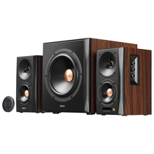 Edifier S360DB Brown {2 сат. + сабвуфер,150W RMS, 40-20000Гц, дерево, беспроводной пульт ДУ, Bluetooth aptX}