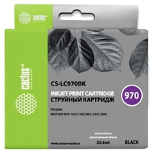 CACTUS LC-970BK Картридж для Brother Brother DCP-135C/150C/MFC-235C/260C, (22.6мл), черный CACTUS LC-970BK Картридж для Brother Brother DCP-135C/150C/MFC-235C/260C, (22.6мл), черный