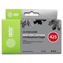 Cactus PGI425BK Картридж для Canon PIXMA iP4840/MG5140/MG6140/MX884, черный, 16 мл. Cactus PGI425BK Картридж для Canon PIXMA iP4840/MG5140/MG6140/MX884, черный, 16 мл.