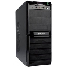 Exegate EX278398RUS Корпус Miditower Exegate XP-329S Black, ATX, <XP450, Black,120mm>, 2*USB, Audio