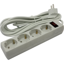 Exegate EX279401RUS Удлинитель ExeGate EC-4-5W (4 розетки, 5м, евровилка, белый)