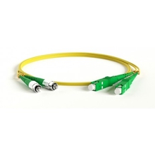 Hyperline FC-D2-9-FC/AR-SC/AR-H-1M-LSZH-YL Патч-корд волоконно-оптический (шнур) SM 9/125 (OS2), FC/APC-SC/APC, 2.0 мм, duplex, LSZH, 1 м