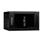 Cabeus SH-05F-6U60/45-BK Шкаф телекоммуникационный настенный 19" 6U 600x450x368mm (ШхГхВ) дверь стекло, цвет черный (RAL 9004)