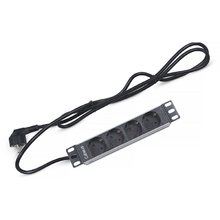 Cabeus PDU-4P-2EU Блок евророзеток для 10" шкафов, горизонтальный, 4 розетки, 16 A, без выключателя, алюминиевый корпус, шнур 2 м, вилка немецкий стандарт Cabeus PDU-4P-2EU Блок евророзеток для 10" шкафов, горизонтальный, 4 розетки, 16 A, без выключателя, алюминиевый корпус, шнур 2 м, вилка немецкий стандарт