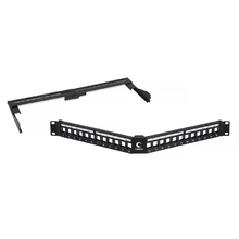 Cabeus PLB-24-CON Угловая модульная патч-панель 19", 24 порта, 1U , для неэкранированных модулей, с задним кабельным организатором (без модулей)