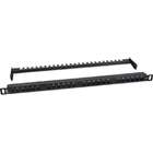 Cabeus PLHD-24-Cat.6-Dual-180-0,5U Патч-панель высокой плотности 19" (0,5U), 24 порта RJ-45, категория 6, Dual IDC,180 градусов, с задним кабельным организатором