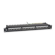 Cabeus PL-24-Cat.6-SH-Dual IDC Патч-панель 19" (1U), 24 порта RJ-45, категория 6, полностью экранированная, с задним кабельным организатором Cabeus PL-24-Cat.6-SH-Dual IDC Патч-панель 19" (1U), 24 порта RJ-45, категория 6, полностью экранированная, с задним кабельным организатором