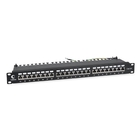 Cabeus PL-24-Cat.6a-SH-Dual IDC Патч-панель 19" (1U), 24 порта RJ-45, категория 6a, полностью экранированная, с задним кабельным организатором