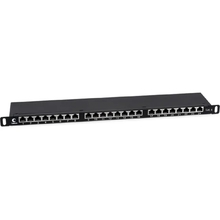 Cabeus PLHD-24-Cat.6-SH-Dual-0,5U Патч-панель высокой плотности 19" (0,5U), 24 порта RJ-45, категория 6, полностью экранированная, Dual IDC