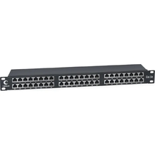 Cabeus PLHD-48-Cat.5e-SH-Dual IDC-1U Патч-панель высокой плотности 19" Высота (1U), 48 портов RJ-45, категория 5e, полностью экранированная, Dual IDC