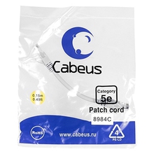 Cabeus PC-UTP-RJ45-Cat.5e-0.15m-LSZH Патч-корд U/UTP, категория 5е, 2xRJ45/8p8c, неэкранированный, серый, LSZH, 0.15м Cabeus PC-UTP-RJ45-Cat.5e-0.15m-LSZH Патч-корд U/UTP, категория 5е, 2xRJ45/8p8c, неэкранированный, серый, LSZH, 0.15м