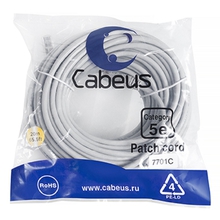 Cabeus PC-UTP-RJ45-Cat.5e-20m Патч-корд U/UTP, категория 5е, 2xRJ45/8p8c, неэкранированный, серый, PVC, 20м Cabeus PC-UTP-RJ45-Cat.5e-20m Патч-корд U/UTP, категория 5е, 2xRJ45/8p8c, неэкранированный, серый, PVC, 20м