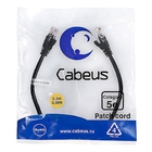 Cabeus PC-UTP-RJ45-Cat.5e-0.3m-BK-LSZH Патч-корд U/UTP, категория 5е, 2xRJ45/8p8c, неэкранированный, черный, LSZH, 0.3м
