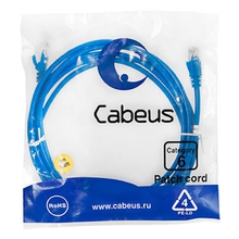 Cabeus PC-UTP-RJ45-Cat.6-3m-BL Патч-корд U/UTP, категория 6, 2xRJ45/8p8c, неэкранированный, синий, PVC, 3м Cabeus PC-UTP-RJ45-Cat.6-3m-BL Патч-корд U/UTP, категория 6, 2xRJ45/8p8c, неэкранированный, синий, PVC, 3м