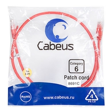 Cabeus PC-UTP-RJ45-Cat.6-1m-RD Патч-корд U/UTP, категория 6, 2xRJ45/8p8c, неэкранированный, красный, PVC, 1м Cabeus PC-UTP-RJ45-Cat.6-1m-RD Патч-корд U/UTP, категория 6, 2xRJ45/8p8c, неэкранированный, красный, PVC, 1м