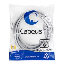 Cabeus PC-FTP-RJ45-Cat.6-5m-LSZH Патч-корд F/UTP, категория 6, 2xRJ45/8p8c, экранированный, серый, LSZH, 5м Cabeus PC-FTP-RJ45-Cat.6-5m-LSZH Патч-корд F/UTP, категория 6, 2xRJ45/8p8c, экранированный, серый, LSZH, 5м