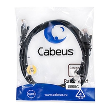 Cabeus PC-UTP-RJ45-Cat.6-2m-BK Патч-корд U/UTP, категория 6, 2xRJ45/8p8c, неэкранированный, черный, PVC, 2м Cabeus PC-UTP-RJ45-Cat.6-2m-BK Патч-корд U/UTP, категория 6, 2xRJ45/8p8c, неэкранированный, черный, PVC, 2м