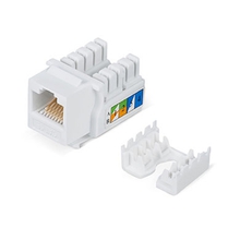 Cabeus KJ-RJ45-Cat.5e-90 Вставка Keystone Jack RJ-45, категория 5e, заделка тип 110, белая Cabeus KJ-RJ45-Cat.5e-90 Вставка Keystone Jack RJ-45, категория 5e, заделка тип 110, белая