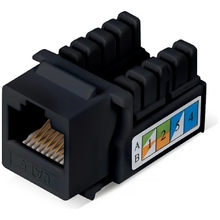 Cabeus KJ-RJ45-Cat.6-90-BK Вставка Keystone Jack RJ-45, категория 6, заделка тип 110, черная Cabeus KJ-RJ45-Cat.6-90-BK Вставка Keystone Jack RJ-45, категория 6, заделка тип 110, черная