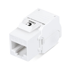 Cabeus KJ-RJ45-Cat.5e-180-Toolless Вставка Keystone Jack RJ-45(8P8C), 180 градусов, категория 5e, без инструмента Toolless, белая